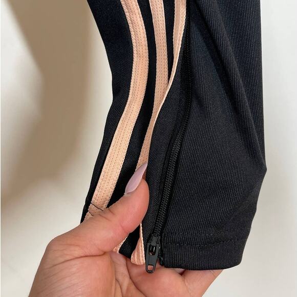 Adidas Sweatpants Black Pink Striped Logo Athletic Training Pants Size XS - Picture 8 of 11
